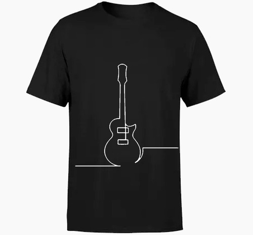 Camisa Básica Unissex Fit Algodão Violão Instrumento Musical