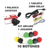 Kit Árcade Palanca Joystick + Tarjeta 1 Jugador + 10 Botones