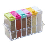 Set X6 Especieros Transparentes Cocina Caja Almacenamiento 