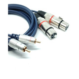 Cable Xlr Canon Hembra Rca 2x2 Rojo Blanco 3,6 Metros