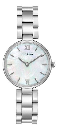 Bulova Reloj Para Mujer, Acero / Blando , Movimiento De Cua.