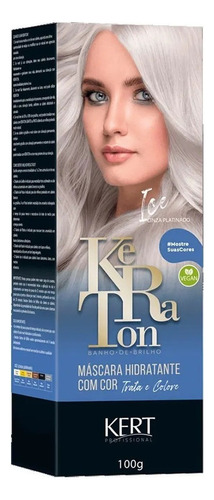 Kit Tinte Kert Cosméticos  Keraton Baño De Brillo Máscara Hidratante Com Cor Tom Ice Para Cabelo