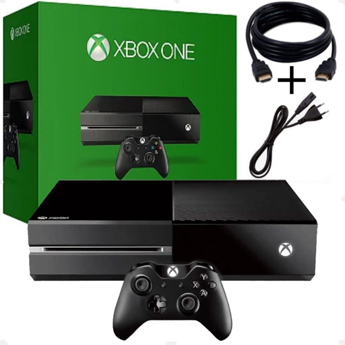 Kit Xbox One Fat 500 Gb Original Completo Com Garantia + 1 Controle + Fonte + Cabo Hdmi E De Energia - Microsoft