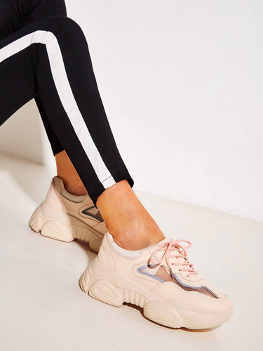 Zapatillas Chunky Palo Rosa Transparencia Shein