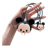 Protectores De Cargador Y Cable Para iPhone Mickey