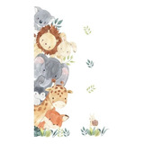 Sticker Vinilo Decorativo Pared Cartoon Animales Vertical