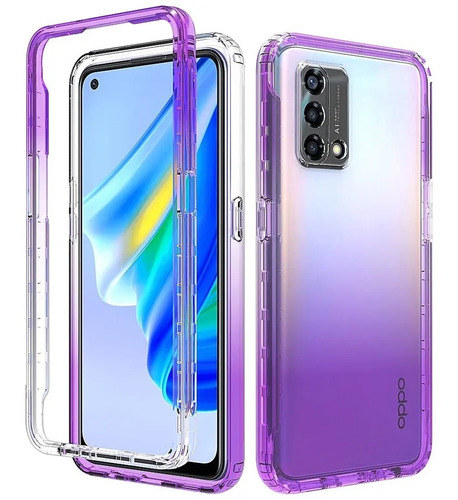 Funda 360 Uso Rudo Modelos Oppo Bicolor Transparente 2 En 1