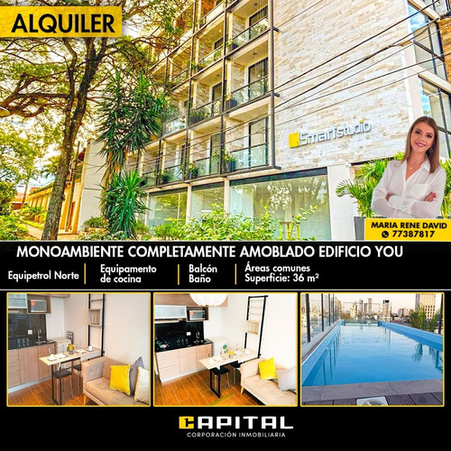 Monoambiente Completamente Amoblado En Alquiler - Edificio You
