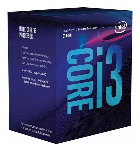 Micro Procesador Intel I3 8100 3.6ghz Coffelake 1151 8va Gen