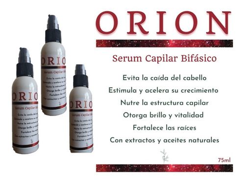 Orion Capilar Caída Cabello Aumenta Crecimiento Nutre X 3 Un