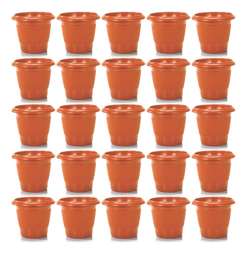 12 Vasos Pequeno Redondo 700ml Cerâmico Plantas E Flores