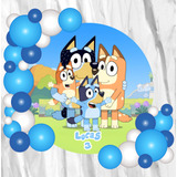  Fondo Banner Candy Bar Personalizado Bluey 100x100cm