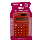 Mini Calculadora Portátil De Colores Color Rojo