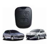 Carcaza Llave Telemando 2 Botones Peugeot 206 207