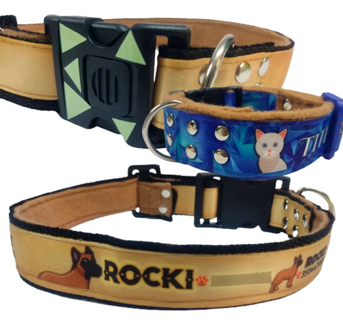 Collar Para Perros Personalizado Con Nombre Gato/perro