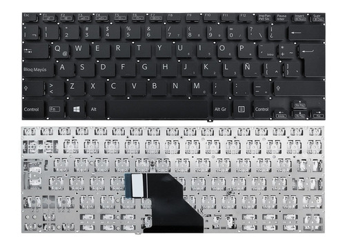 Teclado Sony Svf142 Negro Sin Marco Svf143b1yu Svf144b1eu