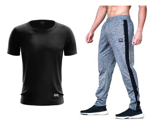 Conjunto Remera Manga Corta Y Jogging Pantalón Deportivo G6