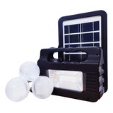 Kit Solar De Emergencia Camping Usb + 3 Ampolletas