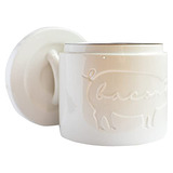 Ceramic Bacon Grease Container With Strainer Farmhouse ...