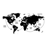Vinilo Decorativo Adhesivo Mapa Del Mundo Mapa Mundi