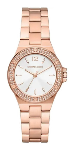 Reloj Michael Kors Lennox Mk7279 Rosa-dorado E-watch Color De La Correa Rosa Dorado