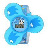 Sonic The Hedgehog Correa De Plástico De Cuarzo Azul 15.5