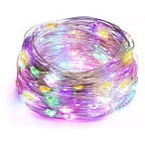 10 Tira Led Cable Hilo Alambre Luz Multicolor A Pila 5 Metro