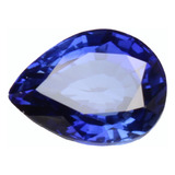 Sas Gems Zafiro Azul Natural Aciano Ceilan 7.85 Ct Pera Cert