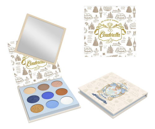 Paleta 9 Sombras Cenicienta Disney 100 Años Color De La Sombra Celeste