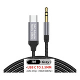 Cable Auxiliar Usbc Compatible Con Samsung 3.5 Mm Dac 16bits