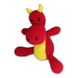 Peluche De Dinosaurio Tejido A Crochet, 20cm 100% Artesanal