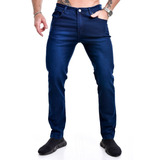 Pantalon Jeans Semi Chupin Azul Oscuro Calidad Premium
