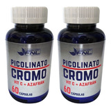 Picolinato De Cromo + Vitaminac + Azafran Fnl Pack 2 Frascos