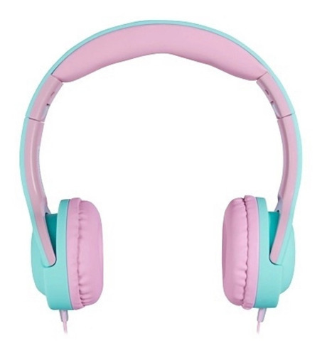 Headset Infantil Fofinho Rosa/azul Claro Com Tiara Ajustável