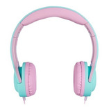 Headset Infantil Sugar Rosa/azul Claro Com Tiara Ajustável