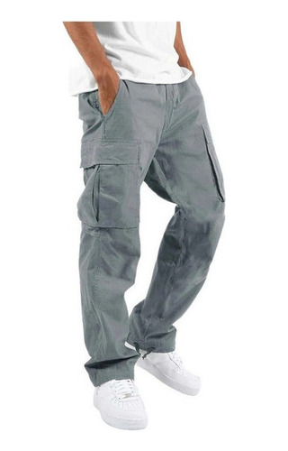 Pantalones Cargo Rectos For Hombre Monos Masculinos