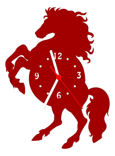 Relógio De Madeira Mdf Parede | Cavalo Animal 3 V