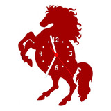 Relógio De Madeira Mdf Parede | Cavalo Animal 3 V