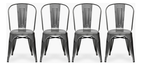 Pack 4 Sillas Tolix Asiento Metal Metal Form