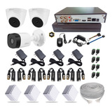 Kit Cámaras Seguridad Cctv 4 Ch Dahua 1080p + 3 Cám Audio 