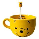 Tazón Winnie Pooh Con Cuchara Artesanal