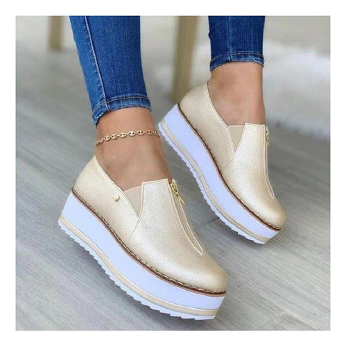 Zapatos Casuales De Plataforma Baja Para Mujer