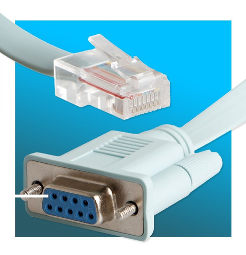 Paquete De 5 Cables Rj45 A Db9 Rs232 Ethernet Cisco Mayoreo