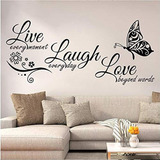 Live Laugh Love Calcomanía De Pared Art, Vinilo Live Laugh L