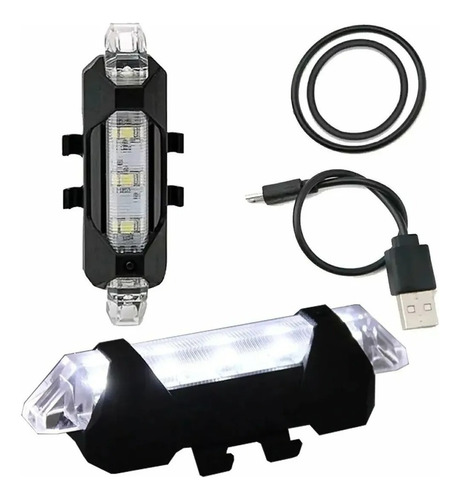 Luz Led Bicicleta Recargable Usb Colores Alta Potencia