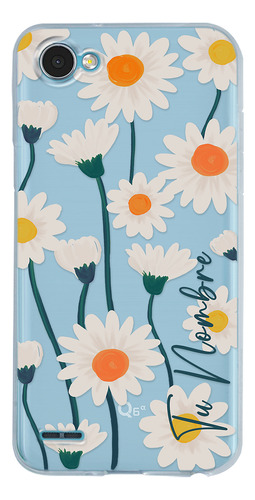 Funda Para LG Para Mujer Flores Margaritas Con Nombre