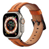 Correa De Cuero Genuino Para Apple Watch Banda De 49 Mm 44 M