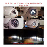 Kit Faros Led Lupa 4d Vocho Mas Bases Instalacion Directa 