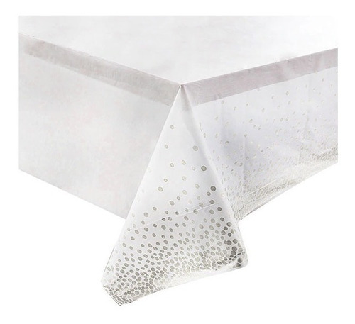 Mantel Plástico Para Decoración De Mesa Rectangular Blanco