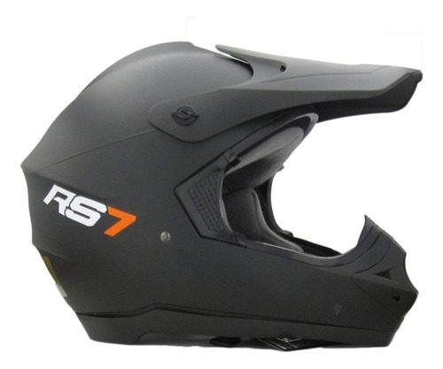 Casco Para Moto Cross Hawk Rs7  Negro Mate Mate Talle S 